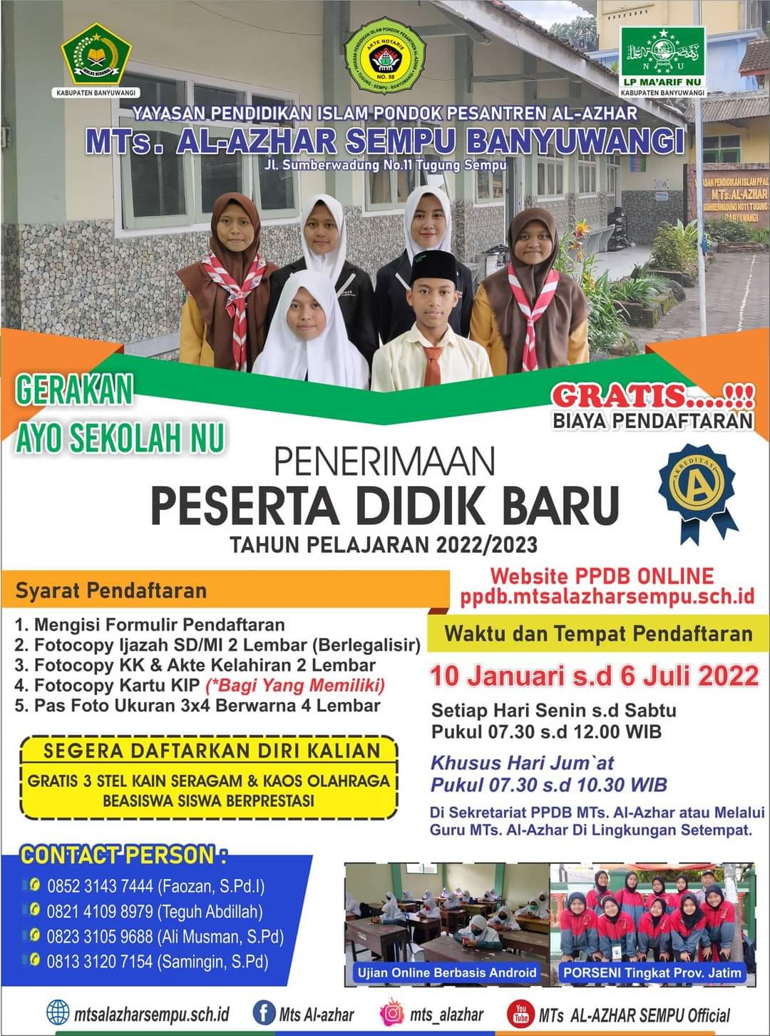 PPDB MTs Al-Azhar Sempu