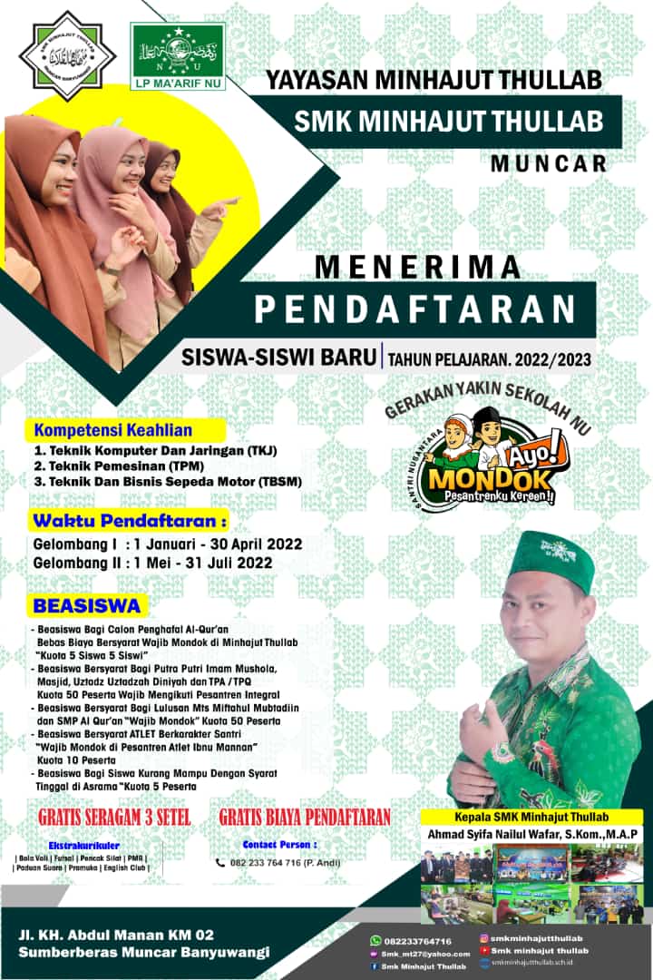 PPDB SMK Minhajut Thullab Muncar